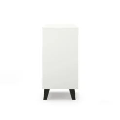 Mebelbos Komody Do Biura|Komody Do Przedpokoju*Biała komoda z szufladami i szafką, skandynawska BORG