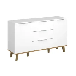 Mebelbos Komody*Biała komoda z szufladami i drzwiami 2D3S Neptun