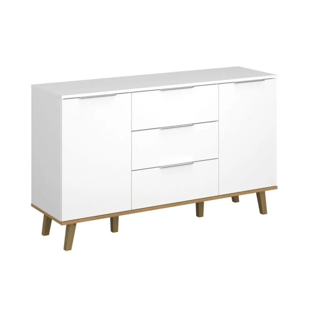 Mebelbos Komody*Biała komoda z szufladami i drzwiami 2D3S Neptun