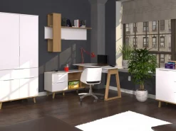 Mebelbos Półki Do Przedpokoju|Półki Do Pokoju Młodzieżowego*Biała półka wisząca na książki Neptun