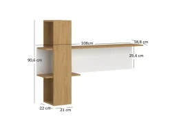 Mebelbos Półki Do Przedpokoju|Półki Do Pokoju Młodzieżowego*Biała półka wisząca na książki Neptun