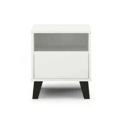 Mebelbos Komody Do Biura|Komody Do Przedpokoju*Biała szafka nocna, skandynawska BORG