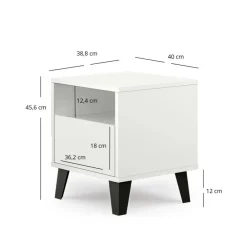 Mebelbos Komody Do Biura|Komody Do Przedpokoju*Biała szafka nocna, skandynawska BORG