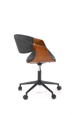 Halmar Fotele*BILBO fotel gabinetowy czarny / orzechowy (1p=1szt)1 sztuka