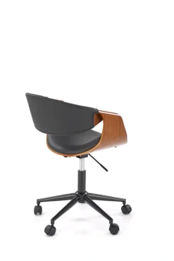 Halmar Fotele*BILBO fotel gabinetowy czarny / orzechowy (1p=1szt)1 sztuka