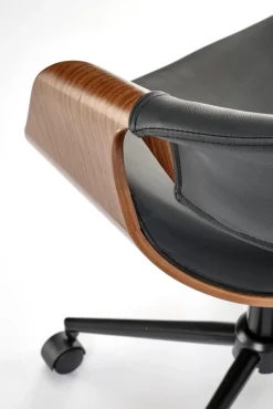 Halmar Fotele*BILBO fotel gabinetowy czarny / orzechowy (1p=1szt)1 sztuka