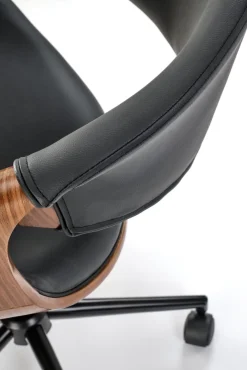 Halmar Fotele*BILBO fotel gabinetowy czarny / orzechowy (1p=1szt)1 sztuka