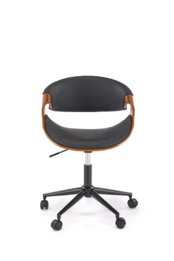 Halmar Fotele*BILBO fotel gabinetowy czarny / orzechowy (1p=1szt)1 sztuka