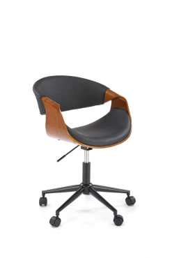 Halmar Fotele*BILBO fotel gabinetowy czarny / orzechowy (1p=1szt)1 sztuka