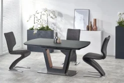 Halmar Stoły*BILOTTI stół rozkładany antracytowy mat / orzech (3p=1szt)1 sztuka