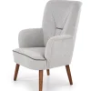 Halmar Fotele*BISHOP fotel wypoczynkowy jasny popiel1 sztuka