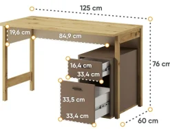 Dzieci Lenart Biurka Do Pokoju Młodzieżowego|Biurka Do Pokoju Dziecięcego*Biurko młodzieżowe z szufladami Lenny LY-04