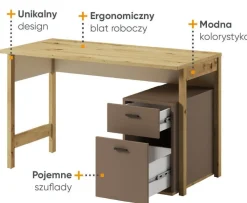 Dzieci Lenart Biurka Do Pokoju Młodzieżowego|Biurka Do Pokoju Dziecięcego*Biurko młodzieżowe z szufladami Lenny LY-04