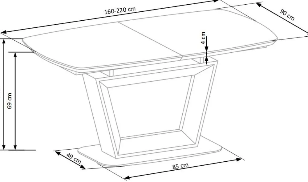 Halmar Stoły*BLACKY stół rozkładany dąb złoty (3p=1szt)1 sztuka