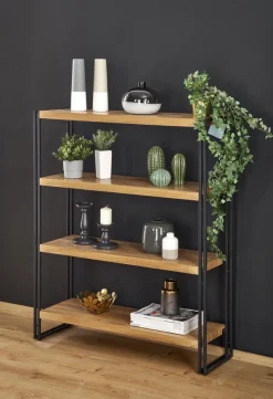 Halmar Szafki I Regały*BOLIVAR REG1 regał dąb złoty / czarny (1p=1szt)1 sztuka