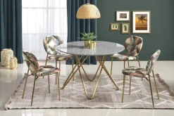 Halmar Stoły*BONELLO stół, blat - popielaty marmur, nogi - złoty (2p=1szt)1 sztuka