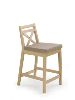 Halmar Taborety I Hokery*BORYS LOW krzesło barowe niskie dąb sonoma / tap. Inari 23 (1p=1szt)1 sztuka