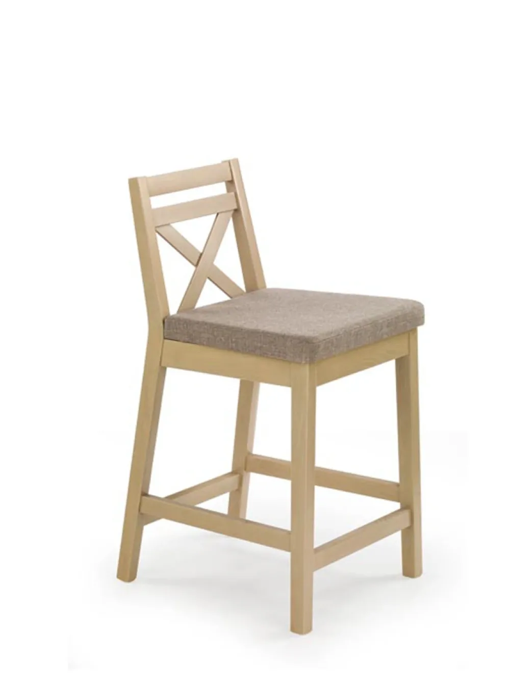 Halmar Taborety I Hokery*BORYS LOW krzesło barowe niskie dąb sonoma / tap. Inari 23 (1p=1szt)1 sztuka