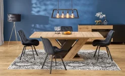 Halmar Stoły*BRANDON stół rozkładany 160-200/90 cm dąb wotan/czarny (2p=1szt)1 sztuka