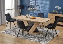 Halmar Stoły*BRANDON stół rozkładany 160-200/90 cm dąb wotan/czarny (2p=1szt)1 sztuka