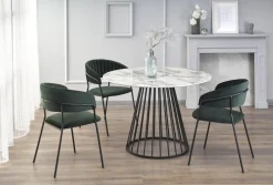 Halmar Stoły*BRODWAY stół blat - biały marmur, noga - czarny (2p=1szt)1 sztuka