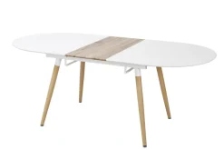 Halmar Stoły*CALIBER stół rozkładany biały / dąb san remo (1p=1szt)1 sztuka