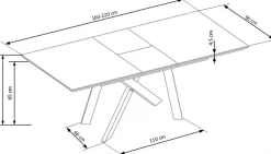 Halmar Stoły*CAPITAL stół 160-200 cm, dąb złoty / czarny  (2p=1szt )1 sztuka