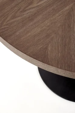 Halmar Stoły*CARMELO stół okrągły, blat - orzech, noga - czarny (3p=1szt)1 sztuka