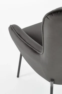 Halmar Fotele*CASTEL fotel wypoczynkowy czarny / jasny popiel1 sztuka