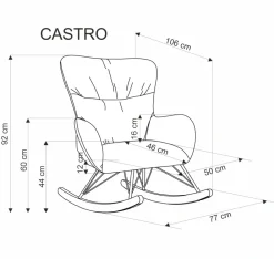Halmar Fotele*CASTRO fotel wypoczynkowy c.zielony (1p=1szt)1 sztuka