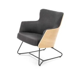 Halmar Fotele*CHILLOUT fotel wypoczynkowy ciemny popiel / dąb naturalny / czarny (1p=1szt)1 sztuka