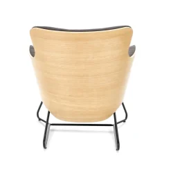 Halmar Fotele*CHILLOUT fotel wypoczynkowy ciemny popiel / dąb naturalny / czarny (1p=1szt)1 sztuka