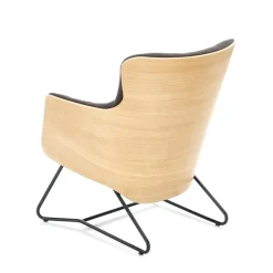 Halmar Fotele*CHILLOUT fotel wypoczynkowy ciemny popiel / dąb naturalny / czarny (1p=1szt)1 sztuka