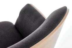 Halmar Fotele*CHILLOUT fotel wypoczynkowy ciemny popiel / dąb naturalny / czarny (1p=1szt)1 sztuka