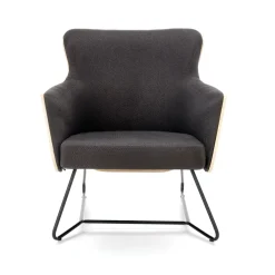 Halmar Fotele*CHILLOUT fotel wypoczynkowy ciemny popiel / dąb naturalny / czarny (1p=1szt)1 sztuka