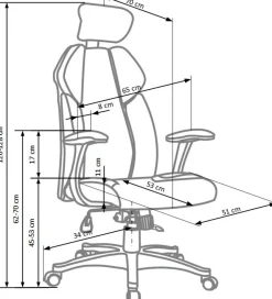 Halmar Fotele*CHRONO fotel gabinetowy biało-czarny1 sztuka