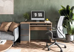 Halmar Biurka*CINO biurko, dąb artisan / grafitowy (2p=1szt)1 sztuka