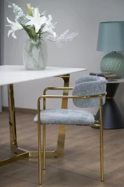 Halmar Stoły*CLEMENTE stół blat - biały marmur, nogi - złoty (2p=1szt)1 sztuka
