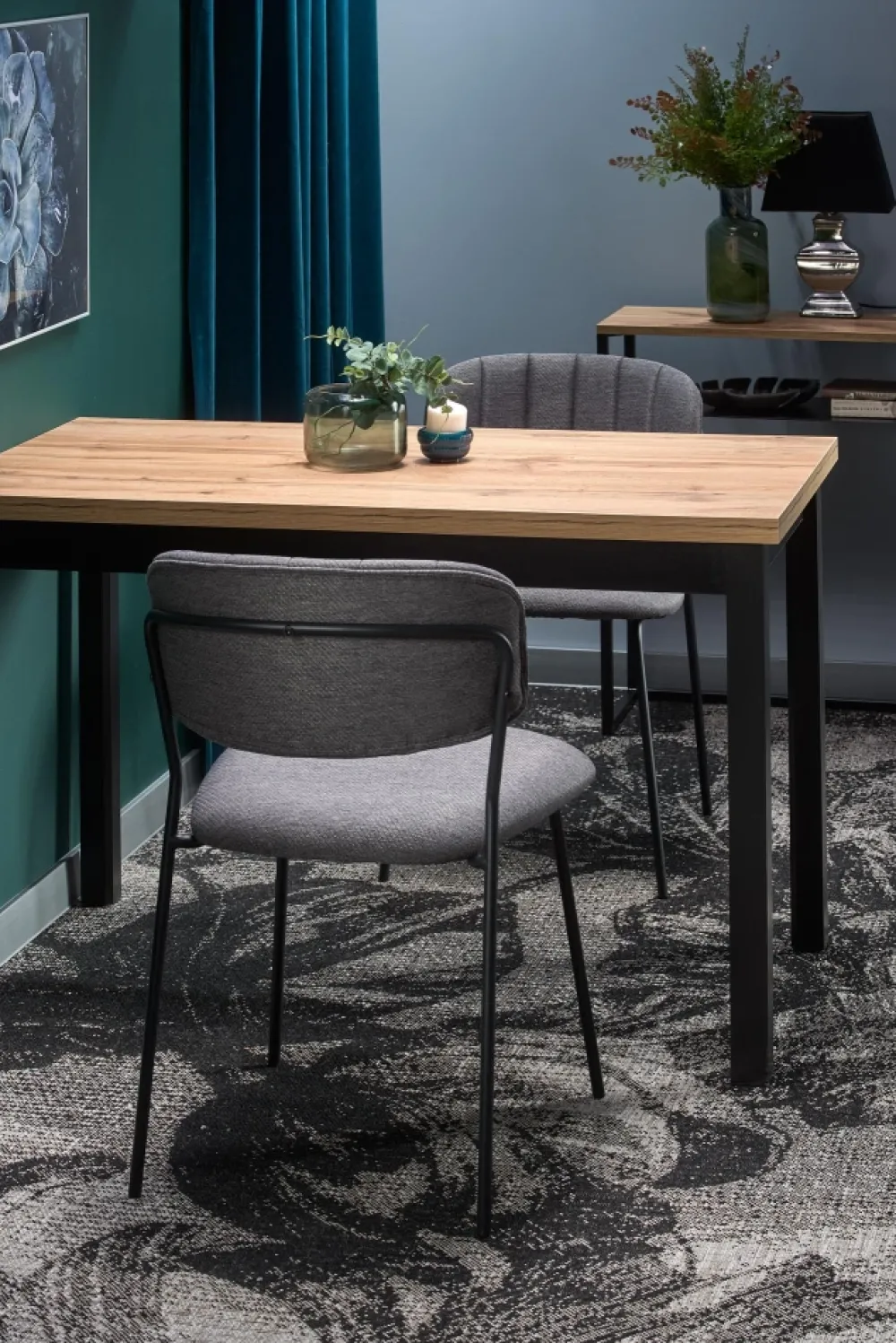 Halmar Stoły*COBALT stół kolor dąb wotan/czarny (1p=1szt)1 sztuka