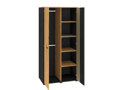 ML Meble Szafy*Colt 02 Dąb craft złoty/Czarny-Stal premium - szafa 2D