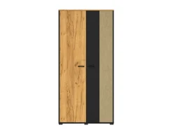 ML Meble Szafy*Colt 02 Dąb craft złoty/Czarny-Stal premium - szafa 2D