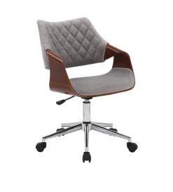 Halmar Fotele*COLT fotel pracowniczy orzechowy/popielaty velvet1 sztuka