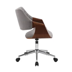 Halmar Fotele*COLT fotel pracowniczy orzechowy/popielaty velvet1 sztuka