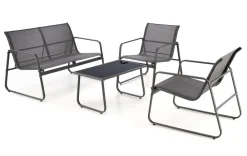 Halmar Meble Ogrodowe*CONOR zestaw ogrodowy ( sofa + fotel 2x + ława ), ciemny popiel / jasny popiel (1p=1set)1 sztuka