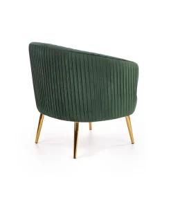 Halmar Fotele*CROWN fotel wypoczynkowy ciemny zielony / złoty1 sztuka