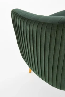 Halmar Fotele*CROWN fotel wypoczynkowy ciemny zielony / złoty1 sztuka