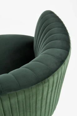 Halmar Fotele*CROWN fotel wypoczynkowy ciemny zielony / złoty1 sztuka