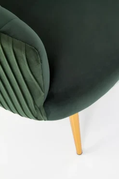 Halmar Fotele*CROWN fotel wypoczynkowy ciemny zielony / złoty1 sztuka