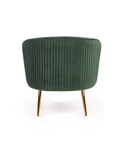 Halmar Fotele*CROWN fotel wypoczynkowy ciemny zielony / złoty1 sztuka