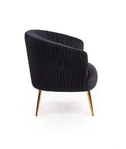 Halmar Fotele*CROWN fotel wypoczynkowy czarny / złoty1 sztuka